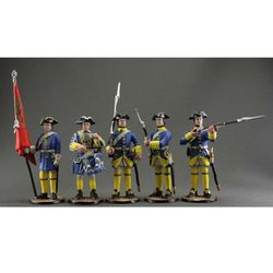 set 5 toy tin soldiers Swedes. Northern war Hand Painted miniature figurine 54 mm Home Decor Gift for Man