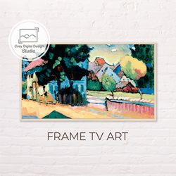 Samsung Frame TV Art | 4k Kandinsky Vintage Abstract Landscape Art for Frame TV | Oil paintings | Instant Download