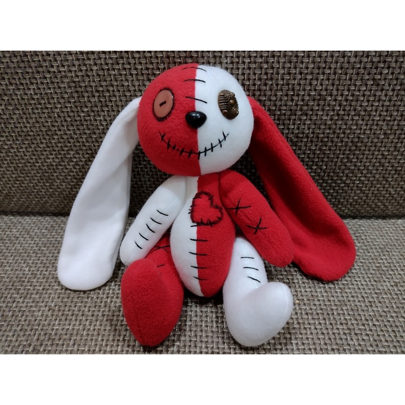 Rabbit stuffed animals toy Creepy toy bunny Voodoo doll Scar | Inspire ...