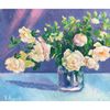 rose oil painting on canvas