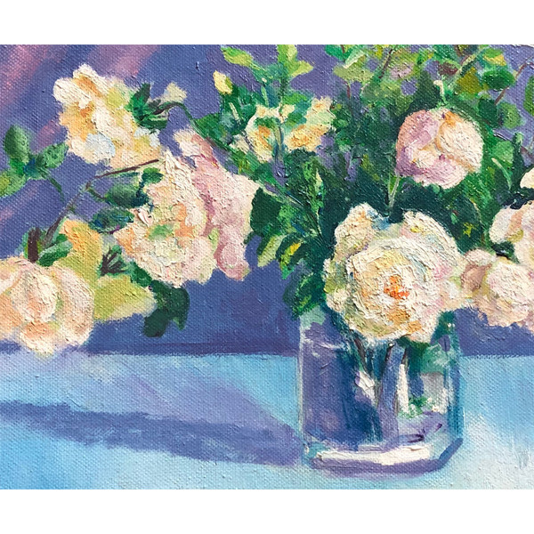 roses painting canvas