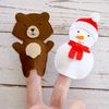 Finger puppets bear and snowman