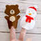 Finger puppets bear and snowman