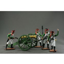 set 5 toy tin soldiers Napoleonic Wars Artillery Hand Painted miniature figurine 54 mm Home Decor Gift for Man