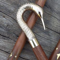 best quality swan new designe head -walking cane-walking stick-victorian handle brass wands canes steampunk gift