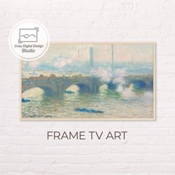 Samsung Frame TV Art | 4k Claude Monet Vintage Seascape Art for Frame TV | Oil paintings | Instant Download