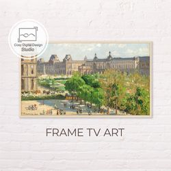 Samsung Frame TV Art | 4k Camille Pissarro Vintage Landscape Art for The Frame TV | Oil paintings | Instant Download