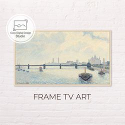 Samsung Frame TV Art | 4k Camille Pissarro Vintage Landscape Art for The Frame TV | Oil paintings | Instant Download