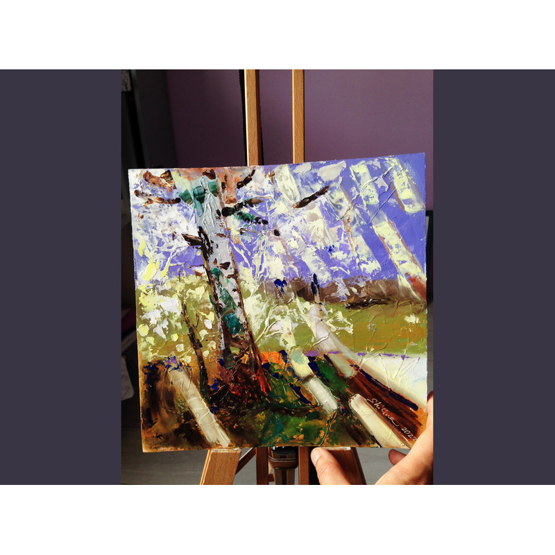 birch tree aspen tree maple tree painting forest original art -16.jpg