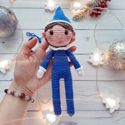 christmas elf, elf toddler, crochet elves, buddy elf, christmas doll 7 inch (15cm)