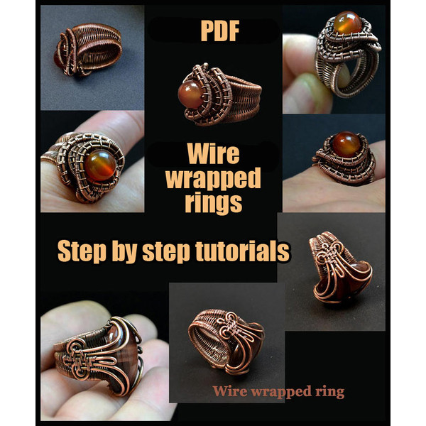 Wire wrapped rings tutorials PDF