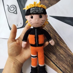 Naruto doll, Crochet Naruto toy, Amigurumi Anime doll
