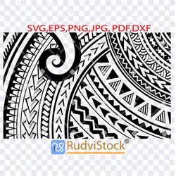 Polynesian background. Tattoo Svg. Polynesian  tattoo tribal background