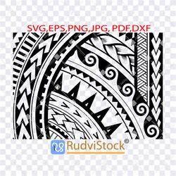 Polynesian background tattoo. Tattoo Svg. Polynesian tattoo art  tribal background design