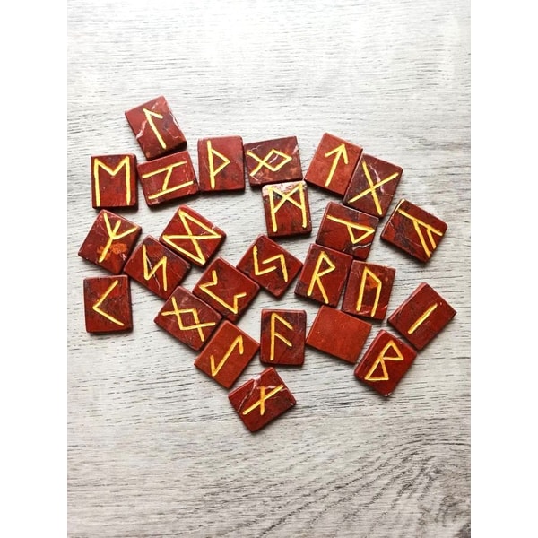 Hand carved Rune stone Divination 25 Rune Symbols Nordic set | Inspire ...