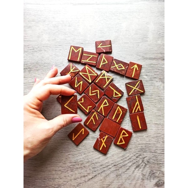 Hand carved Rune stone Divination 25 Rune Symbols Nordic set | Inspire ...