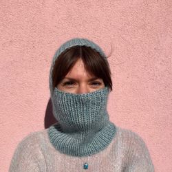 Merino wool knitted balaclava