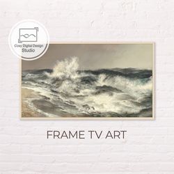 Samsung Frame TV Art | 4k Vintage Seascape Art for Frame TV | Oil paintings | Instant Download