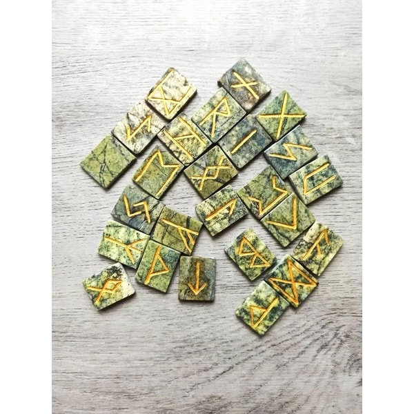 Hand carved Runes Divination 25 Rune Symbols Nordic magic | Inspire Uplift