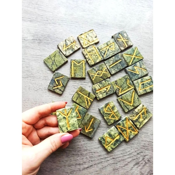 Hand carved Runes Divination 25 Rune Symbols Nordic magic | Inspire Uplift