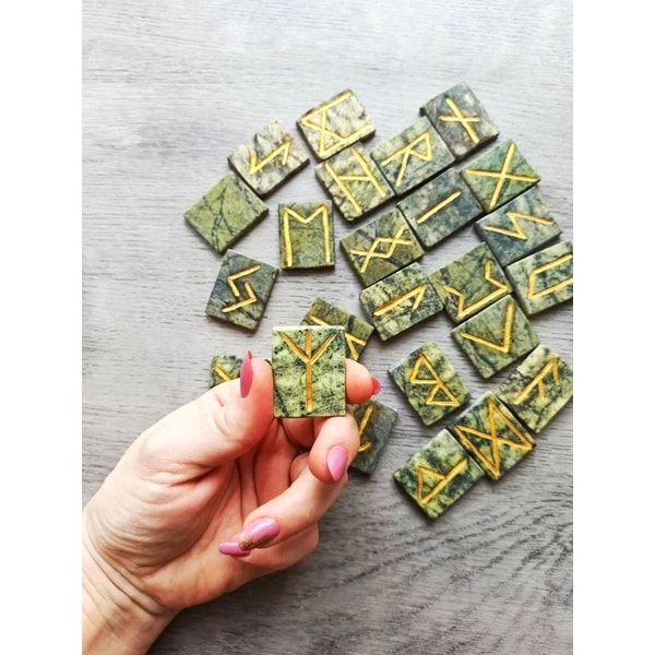 Hand carved Runes Divination 25 Rune Symbols Nordic magic | Inspire Uplift