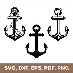 Anchor svg, anchor dxf, anchor png, anchor template, anchor cutout, anchor die cut, anchor clipart, anchor pdf, Cricut
