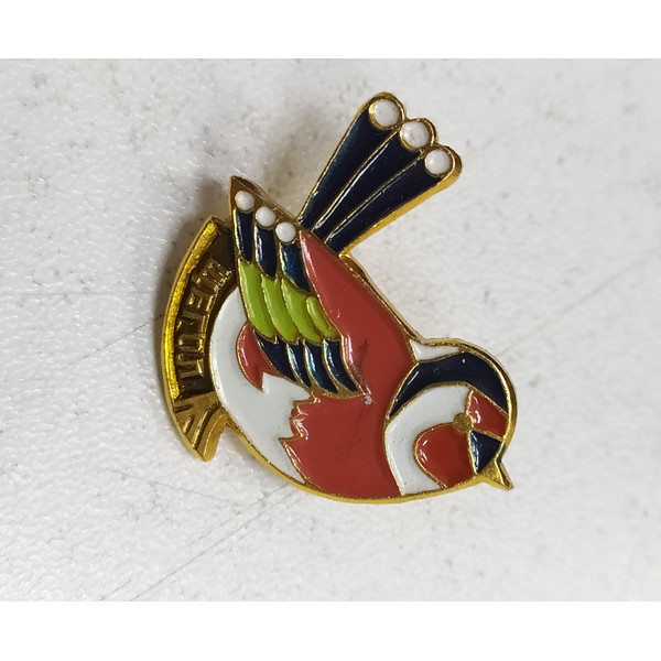 USSR bird metal badge, rare badge, collectible, decoration, vintage decoration.jpg