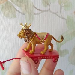 Lion On A Cart. Doll Toy.1:12 Scale.