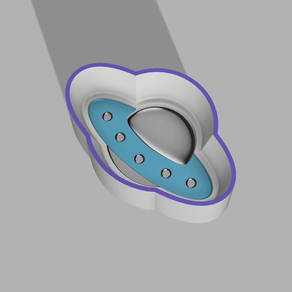 UFO Bath Bomb 3d printing File