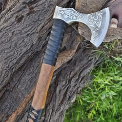 handmade carbon steel hatchet tomahawk hunting viking axe