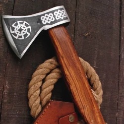 Hand Forged Carbon Steel Hatchet Tomahawk Hunting Viking Axe