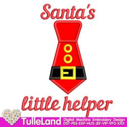 Christmas Santa little helper Santa Claus Winter birthday Snowman Design applique for Machine Embroidery