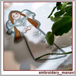 In the hoop Guardian angel machine embroidery design