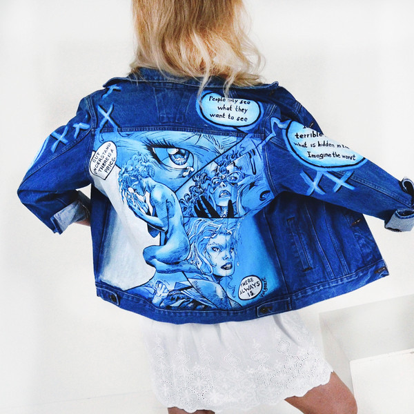hand painted women jacket-jean jacket-denim jacket-girl clothing-designer art-wearable art-custom clothes-11.jpg
