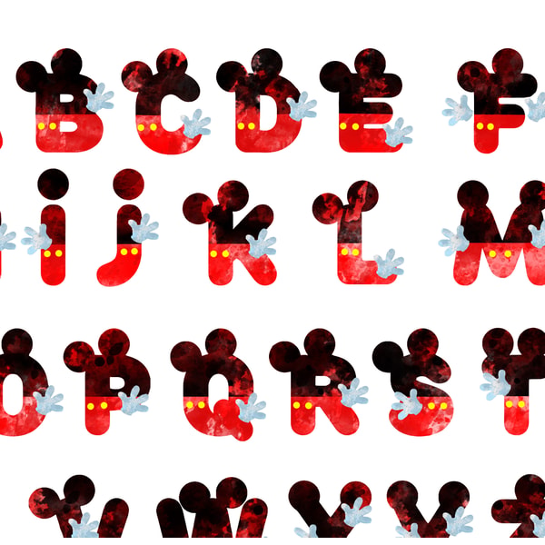 Alphabet Disney Set Art Print Digital Files decor nursery ro | Inspire ...