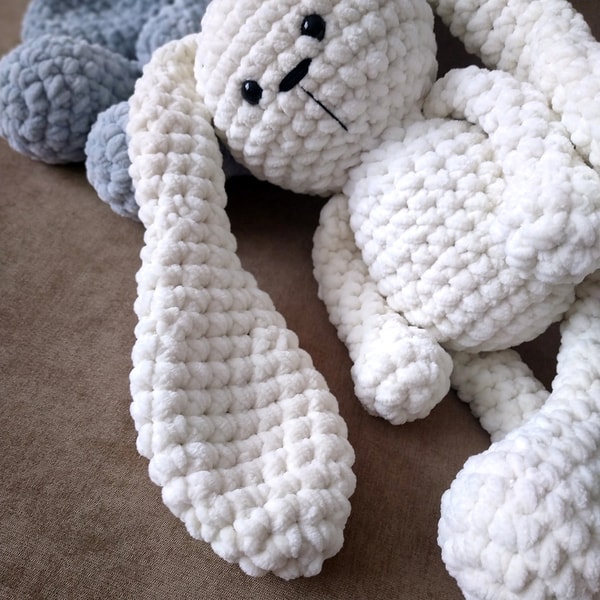 BUNNY CROCHET PATTERN, LARGE EASTER RABBIT AMIGURUMI PLUSH T - Inspire ...