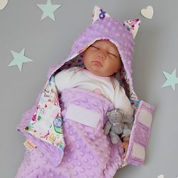 Super cute baby sleep sack - baby shower gift - receiving blanket