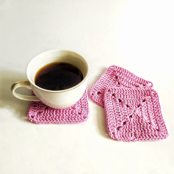 Granny’s coasters Crochet pattern pdf Mug coaster pdf digital file
