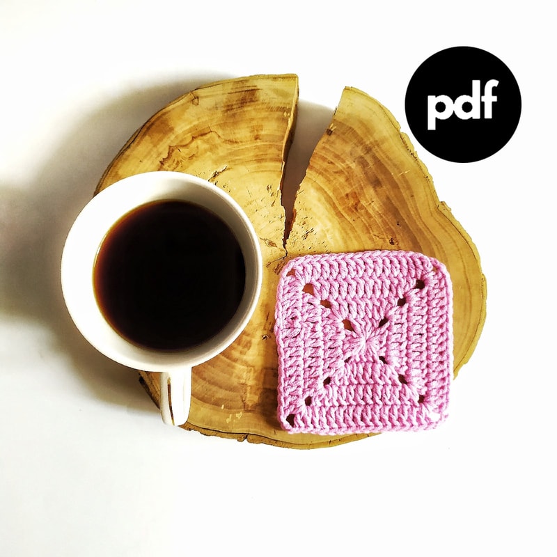 Granny’s coasters Crochet pattern pdf Mug coaster pdf digital file