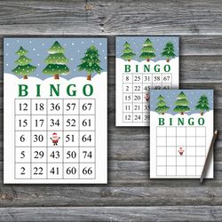 Christmas tree bingo game,Christmas bingo game card,Christmas Bingo Printable,Holiday Bingo Cards,INSTANT DOWNLOAD--60