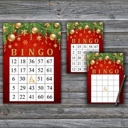 Gold Christmas toys bingo game,Christmas bingo game card,Christmas Bingo Printable,Holiday Bingo,INSTANT DOWNLOAD-63