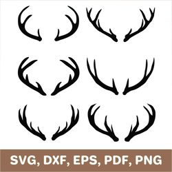 Antlers svg, deer antlers svg, deer horns svg, antlers dxf, antlers template, antlers png, deer antlers dxf, Cricut
