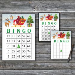 Rudolph bingo game card,Christmas bingo game card,Christmas Bingo Printable,Holiday Bingo Cards,INSTANT DOWNLOAD--74