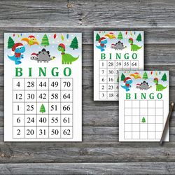 christmas dinosaur bingo game card,christmas bingo game card,christmas bingo printable,holiday bingo,instant download-89