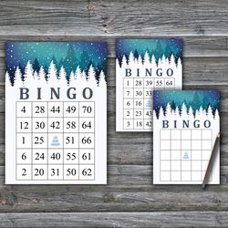 Christmas bingo game card,Christmas landscape bingo game card,Christmas Bingo Printable,Holiday Bingo,INSTANT DOWNLOAD94