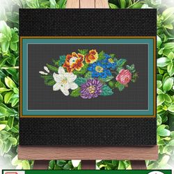 scheme for embroidery flowers - Vintage Cross Stitch Scheme Flower Fantasy