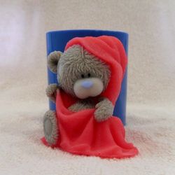 Teddy Bear in a towel - silicone mold