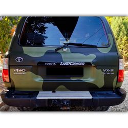 Emblems Stickers on the rear door of Toyota Land Cruiser FJ80 FZJ80