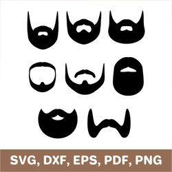 Beard svg, beards svg, beard dxf, beards dxf, beard template, beard die cut, beard cut file, beard png, beards png