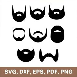 beard svg, beards svg, beard dxf, beards dxf, beard template, beard die cut, beard cut file, beard png, beards png